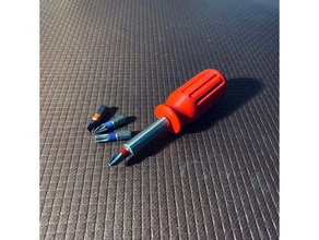 bits screwdriver handle magnetic hand tools bitshandle hex 3d print model - Mito3D