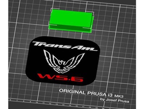 tran am ws6 badge - mmu multicolor segni e loghi firebird mmu2 prusa i3 mk3 segno trans 3d print model - Mito3D