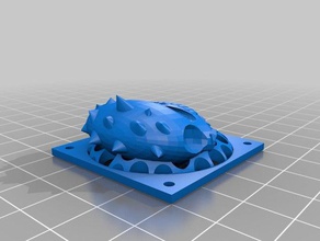 40mm skull fan cover 3d printing cura ender3 tinkercad 3d print model - Mito3D