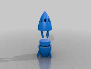 echo dot rocket ship organization amazon 3d print model - Mito3D