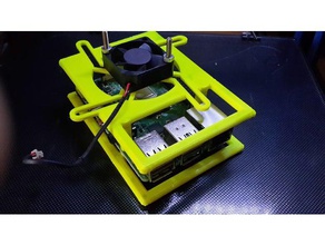 raspberry pi 4 case fan any size customizable electronics cooling 4b 3d print model - Mito3D