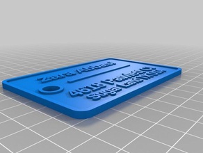zara luggage tag household customized 3d print model - Mito3D