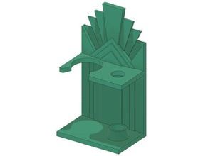 art deco rasatura stand rasoio di sicurezza a pennello bagno 3d print model - Mito3D