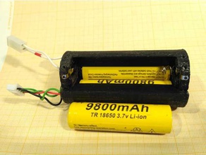 battery holder 3x 18650 electronics case 3d print model - Mito3D
