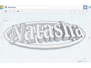 natasha name tag keychains 3d print model - Mito3D