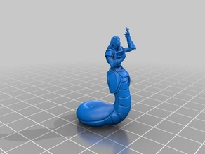 lamia yaratıklar canavar koleksiyonluk yaratık dnd minyatür fantezi dişi şekil heykelcik ölçek kız yılan yılanlar 3d print model - Mito3D