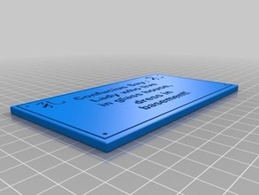 confucius say plaque 5 signs & logos custom quote quotes 3d print model - Mito3D