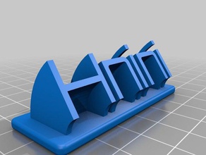 mi personalizados barrido de la placa con el nombre del remix hnini oficina personalizado 3d print model - Mito3D