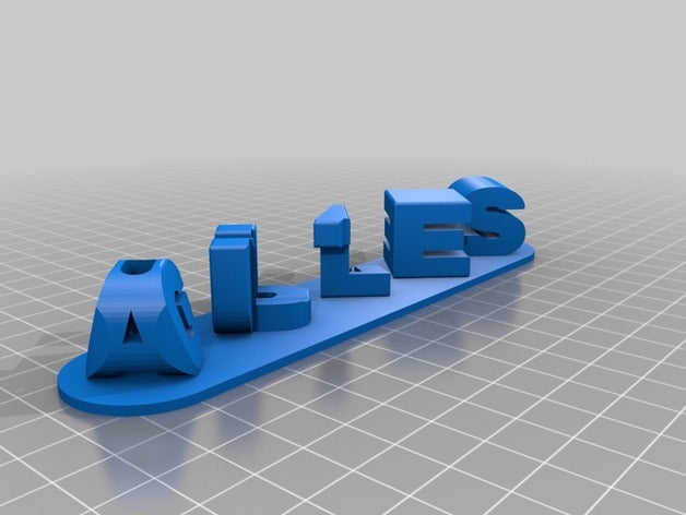 alles gute opa signs & logos customized 3D print model - Mito3D