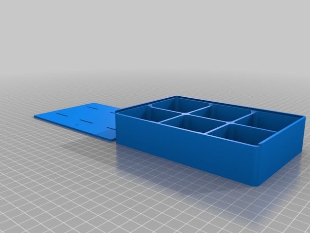 reforçada com parâmetros do compartimento da caixa arredondada interior - exterior arestas w tampa recipientes a recipiente parametrizado deslizamento 3D print model - Mito3D