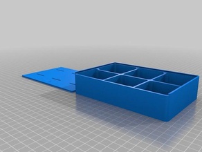 enhanced parameterized compartment box rounded inner- outer edges w lid containers container sliding 3d print model - Mito3D