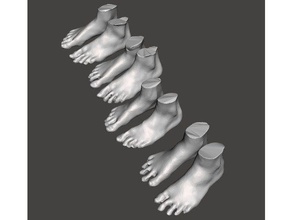 de pie estándar exploraciones personas pies el calzado humanos cuerpo humano zapatos 3d print model - Mito3D