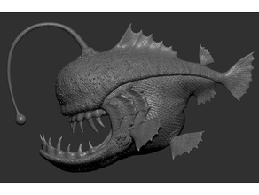 fish sculptures animal creature deep sea monster parts prehistoric sculpt sculpting sculpture underwater zbrush 3d print model - Mito3D