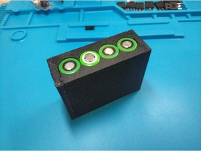 18650 4x1 saldatura titolare batteria 4s liion contenitore di 3d print model - Mito3D