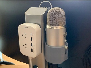 yeti microphone holder office bluemic mic 3d print model - Mito3D