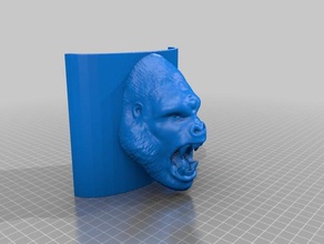 gorila de la base naja las esculturas 3d print model - Mito3D