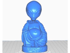 buddha area 51 alien Skulpturen aliens die Büste remix statue 3d print model - Mito3D