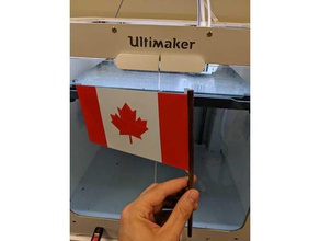 canadian flag signs & logos canada day dremel filament innofil3d openscad sigma toronto ultimaker 3d print model - Mito3D