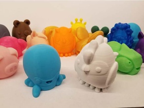 chibimals - starkey octopus animals chibi cute 3d print model - Mito3D