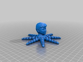 octotrump Kunst cute octopus donald trump der us-Politik 3d print model - Mito3D