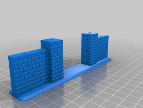 brick wall iron gate toy & game accessories 3d print model - Mito3D