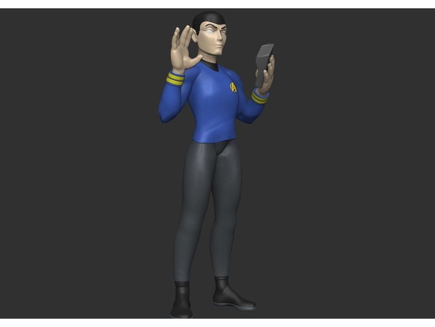 stylized spock - pose 2 people human startrek star trek stylozed 3D print model - Mito3D