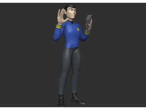 stylized spock - pose 2 people human startrek star trek stylozed 3d print model - Mito3D