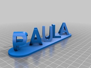 paula guapa signs & logos customized 3d print model - Mito3D
