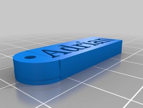 etiqueta com o nome de adrian 3d print model - Mito3D