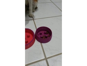 mangiare lento pet ciotola anti-schling napf gli animali domestici 3d print model - Mito3D