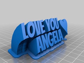 angela office customized 3d print model - Mito3D