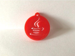 java-logo Schlüsselanhänger java keychain logo die Programmierung Programmier-Sprachen 3d print model - Mito3D