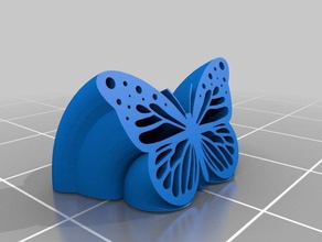 curved rubber butterfly art decor design flexible toy 3d print model - Mito3D