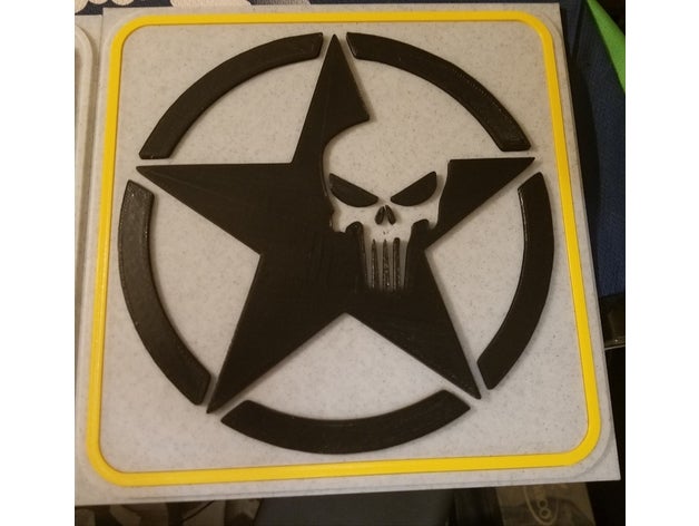 us-Armee-logo punisher Schilder & logos Armee 3D print model - Mito3D