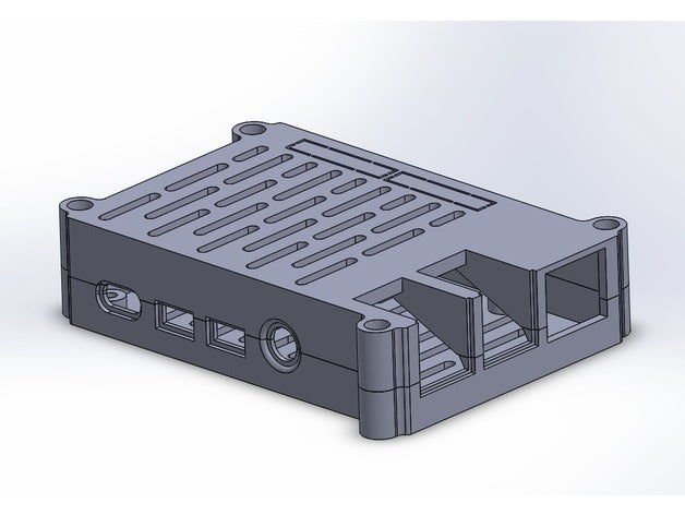 raspberry pi 4 b durumda elektronik kutusu caja carcasa ahududu 4b Robotik esas alındığı rpi4 rpi4b 3D print model - Mito3D