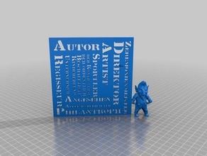 small man big-lies signs & logos 3d print model - Mito3D