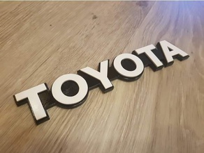 toyota patrimoine badge de l'automobile insigne voiture emblème l'emblème logo 4runner tacoma la toundra 3d print model - Mito3D