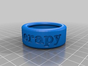 my customized wine collar - drip ring text kitchen & dining 3d print model - Mito3D