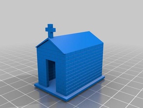 chapelle fun raire 1 buildings & structures architecture ho scale n 3d print model - Mito3D