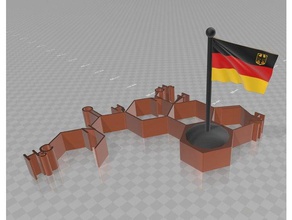 germany flag chemical structure color file includet sculptures 3d print model - Mito3D