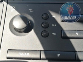 saab 9-3 03 - tone-regler treble-bass-fader automotive 93 radio 3d print model - Mito3D