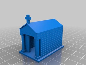 chapelle fun raire 2 buildings & structures architecture ho scale n 3d print model - Mito3D