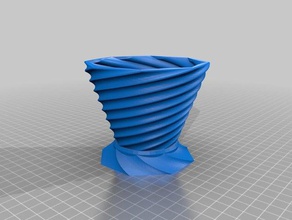 dual twist succulent pot outdoor & garden 3d print model - Mito3D