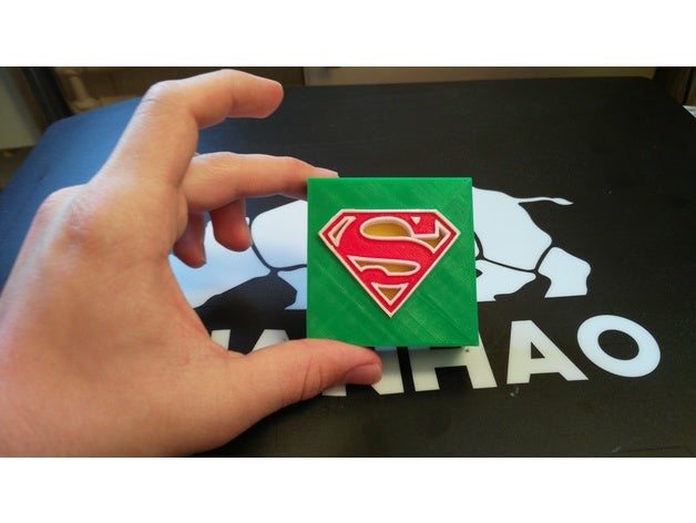 superman-logo - Zubehör Farbe drucken logo superman 3D print model - Mito3D