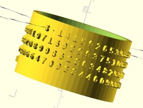 texto elevado do cilindro utilizando o openscad a extrusão de escala A impressão 3d 3d print model - Mito3D