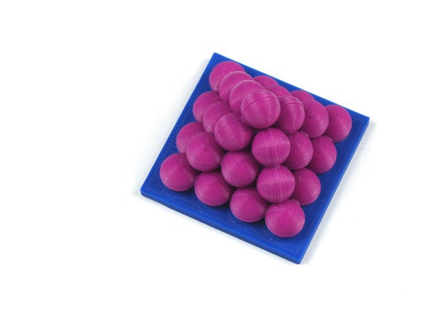 ball pyramid 10x3 puzzles jigsaw polysphere puzzle solution 3D print model - Mito3D