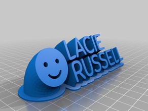 lacie nameplate office customized 3d print model - Mito3D