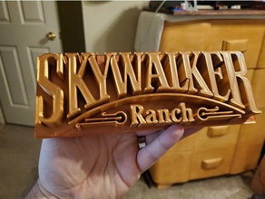 skywalker ranch nameplate signs & logos sign 3d print model - Mito3D