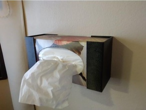 tissue box wall mount organization 3d print model - Mito3D