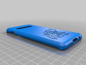 galaxy s10 wolf logo 3d printing case iphone samsung 3d print model - Mito3D